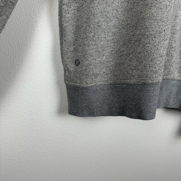 Lululemon Full Zip Hoodie Men’s Medium Grey French Terry Sweatshirt Heather - Picture 8 of 10